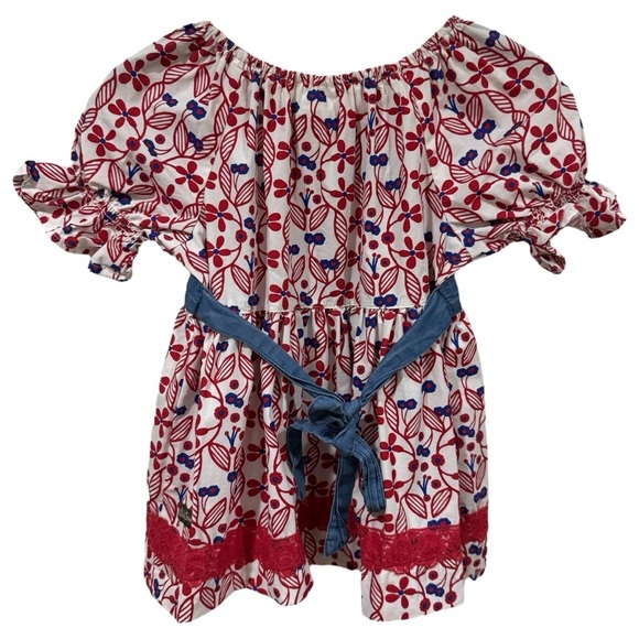 Matilda Jane Love Letters Fouth of July American Peasant Blouse Girl's Size 10 - Picture 6 of 10